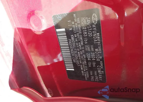 2020 Hyundai Elantra Limited from USA, damaged, VIN KMHD84LF3LU062857